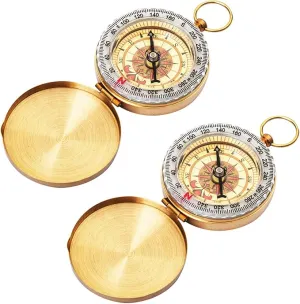 Camping Survival Compass for Hiking, Pocket Compass for Kids, Glow in The Dark Compass for Camping Hunting, Outdoor Military Navigation Tool