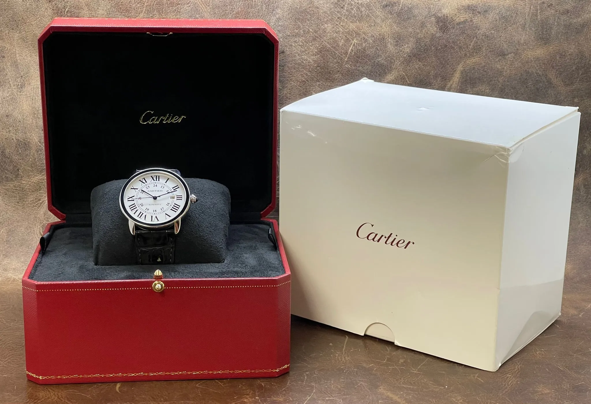 Cartier Ronde Solo de Cartier 3802 White Dial Automatic Men's Watch