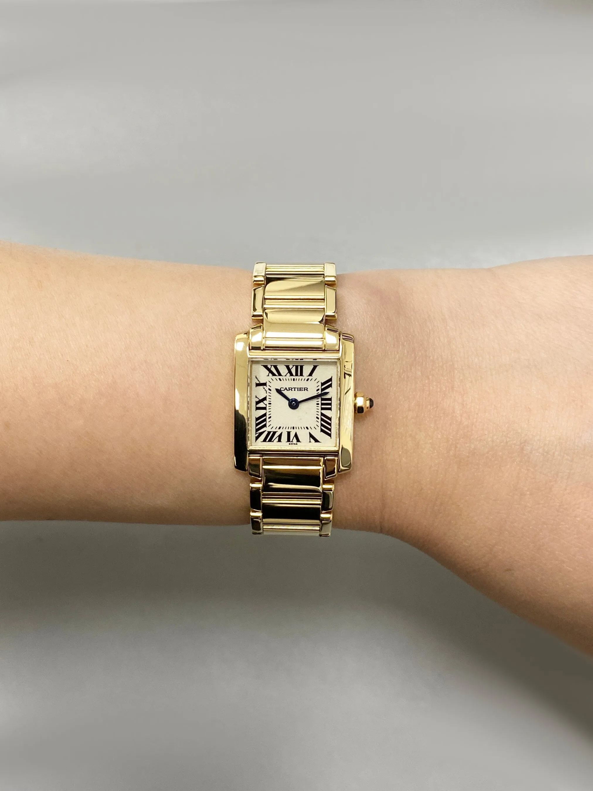 Cartier Tank Francaise W50002N2 Yellow Gold Ladies Watch Box Papers