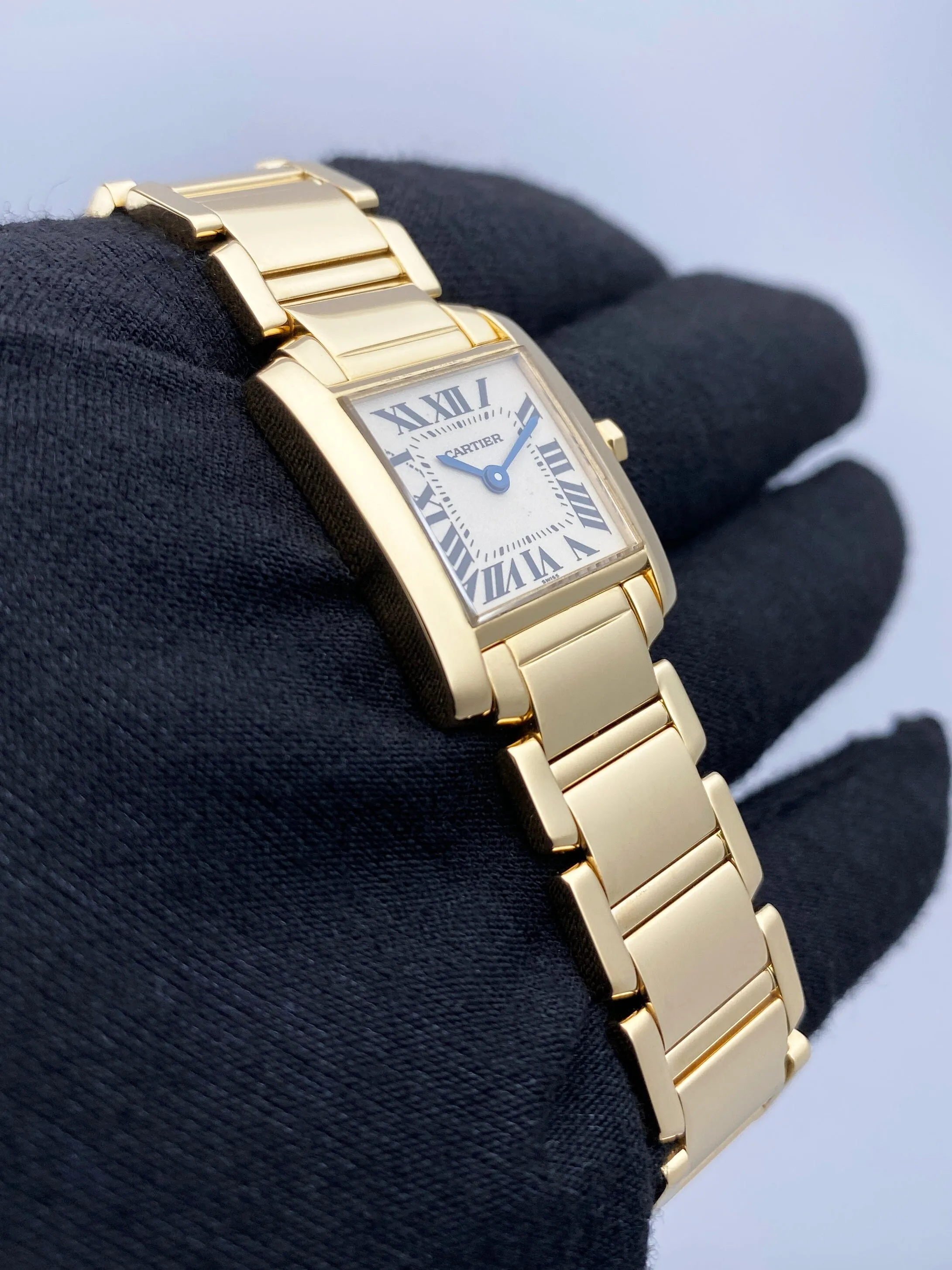 Cartier Tank Francaise W50002N2 Yellow Gold Ladies Watch Box Papers