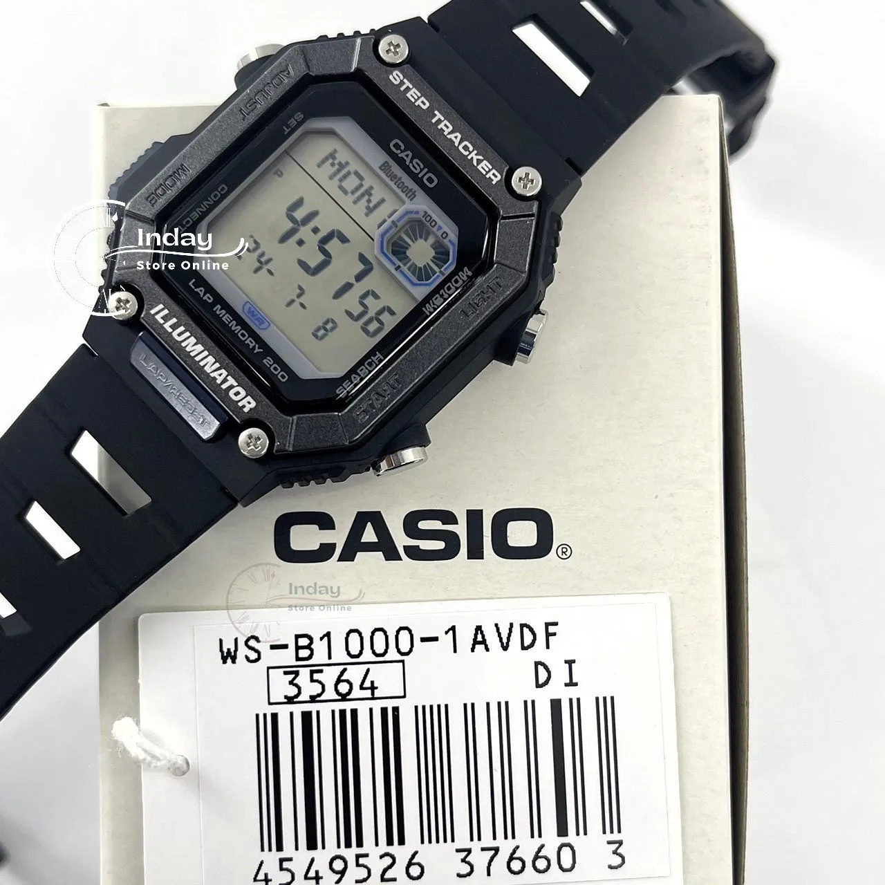 Casio Digital Men's Watch WS-B1000-1A Step Tracker Mobile link (Wireless linking using Bluetooth®)