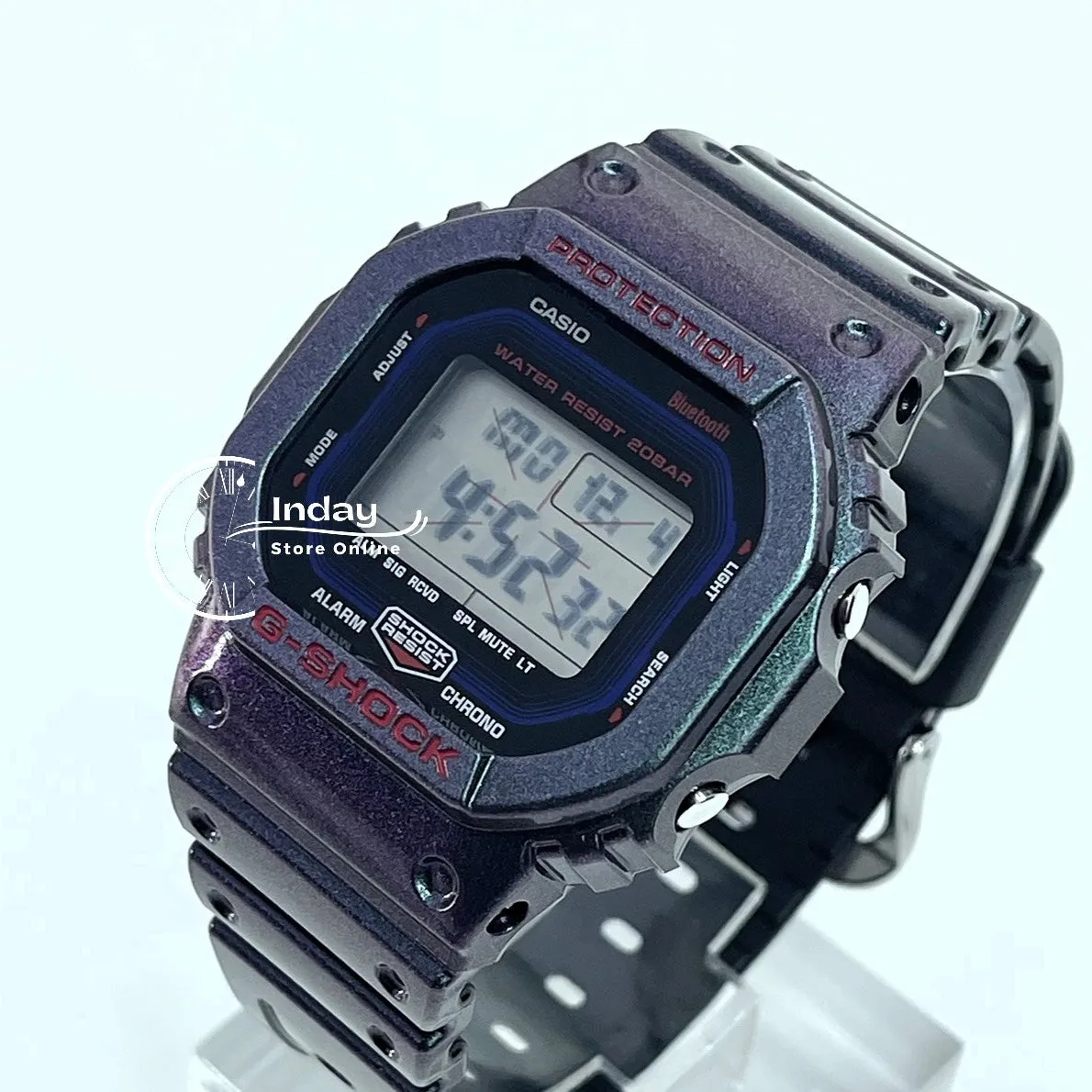 Casio G-Shock Men's Watch DW-B5600AH-6 Digital 5600 Series New Arrival Mobile link (Wireless linking using Bluetooth®)