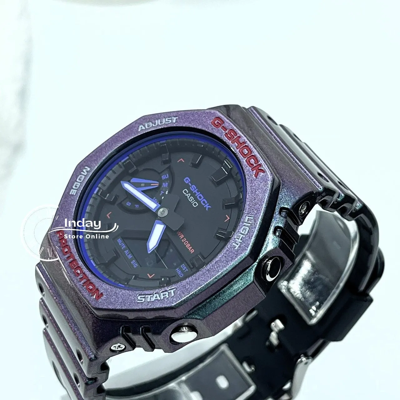 Casio G-Shock Men's Watch GA-2100AH-6A Analog-Digital 2100 Series New Arrival Shock Resistant Carbon Core Guard Structure