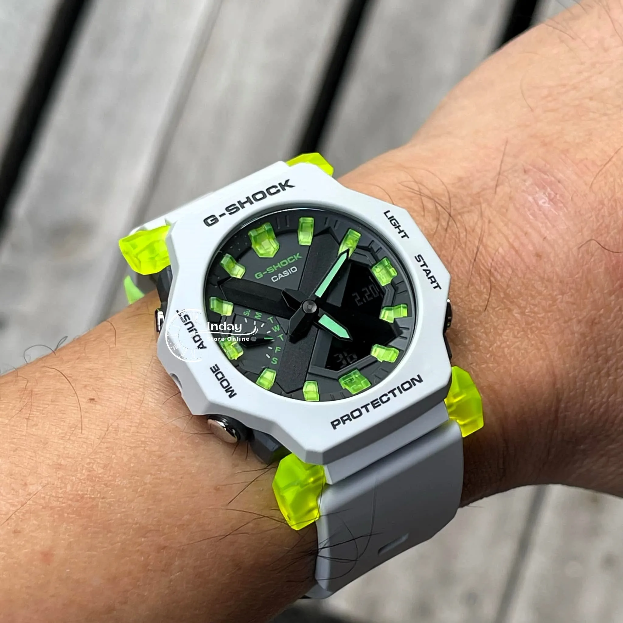 Casio G-Shock Men's Watch GA-2300MW-8A Resin Band Mineral Glass Shock Resistant
