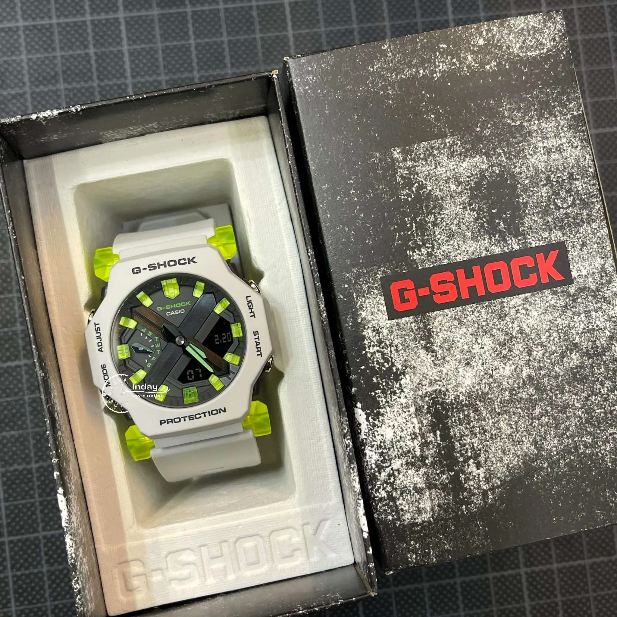 Casio G-Shock Men's Watch GA-2300MW-8A Resin Band Mineral Glass Shock Resistant