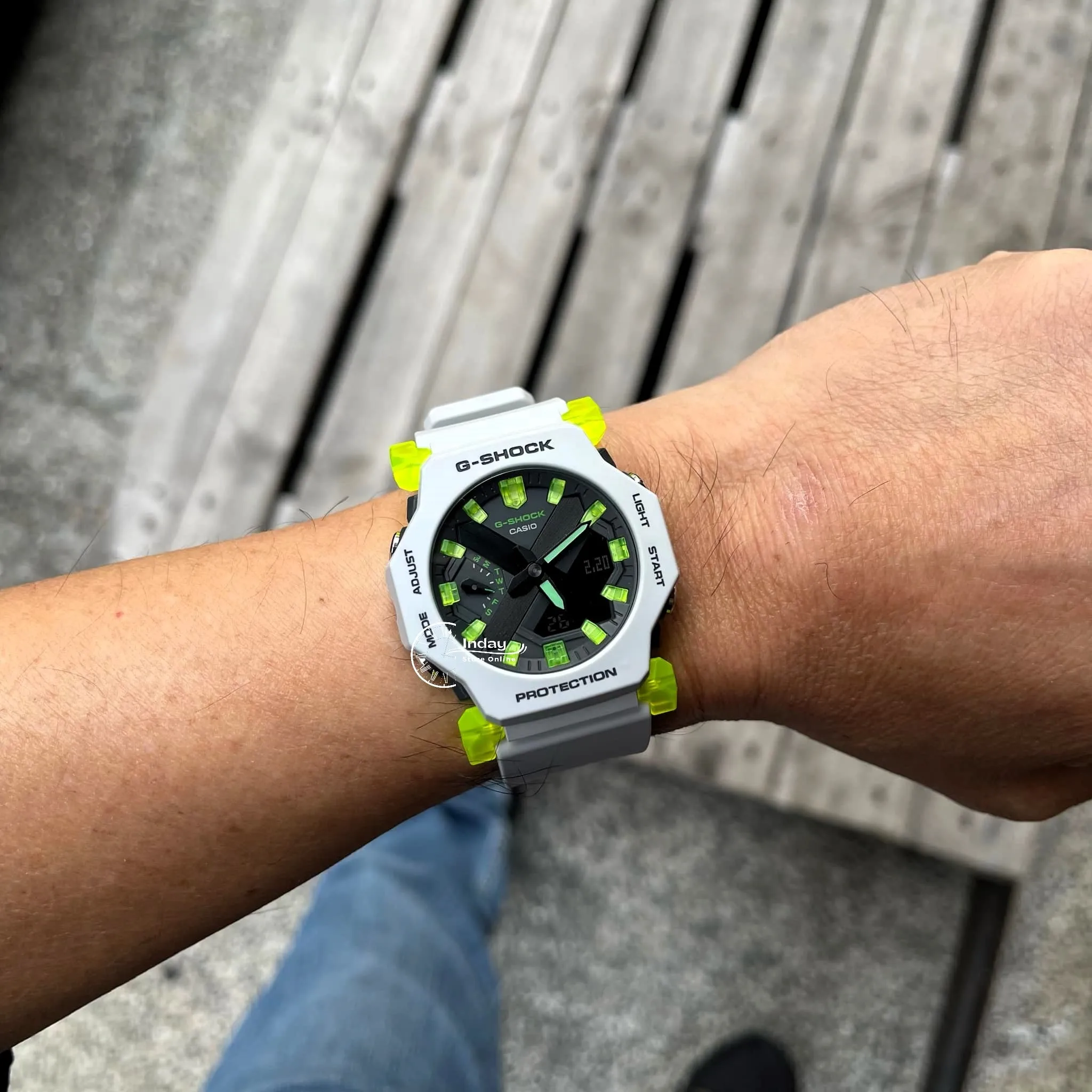 Casio G-Shock Men's Watch GA-2300MW-8A Resin Band Mineral Glass Shock Resistant