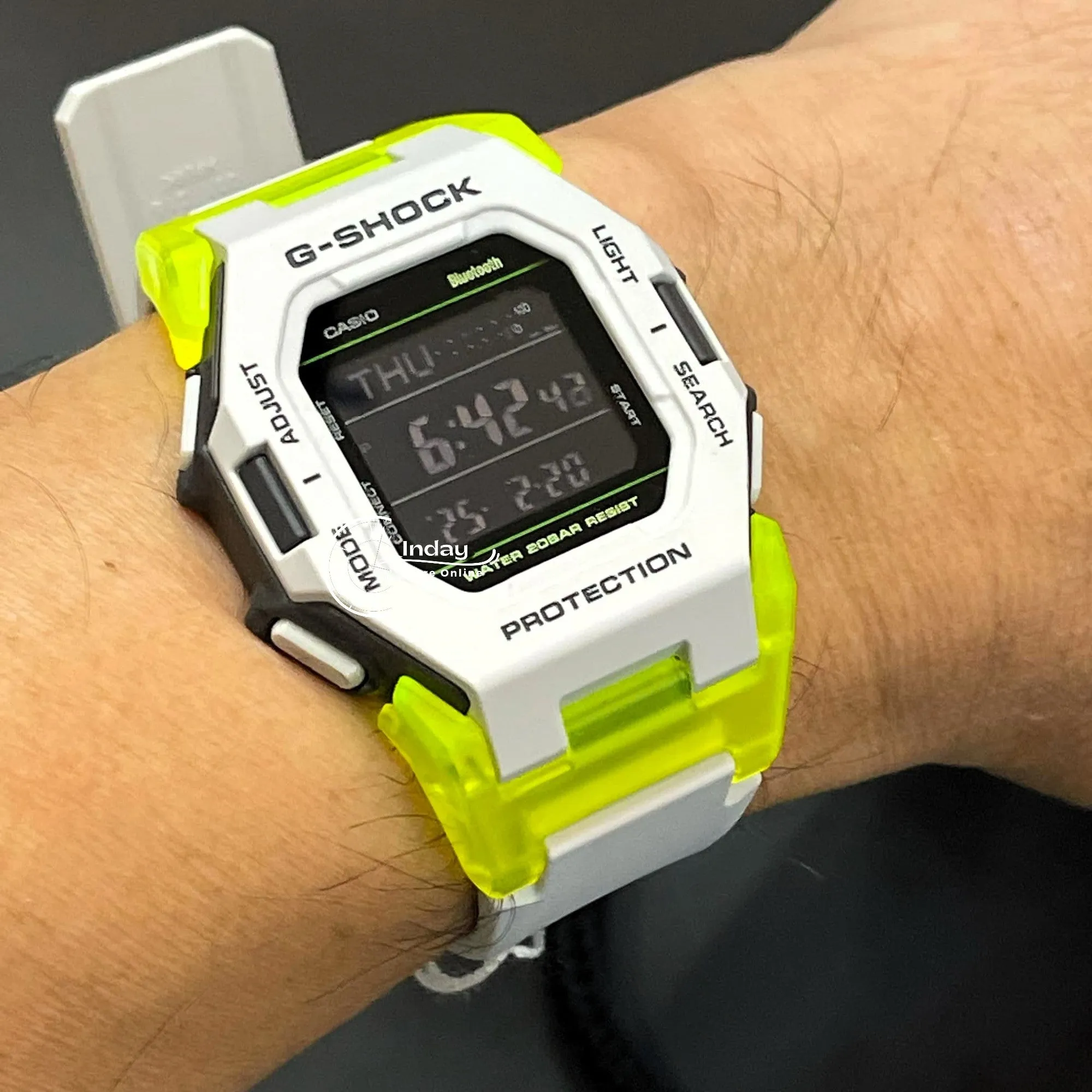 Casio G-Shock Men's Watch GD-B500MW-8 Mineral Glass Resin Band Shock Resistant Mobile Link Bluetooth