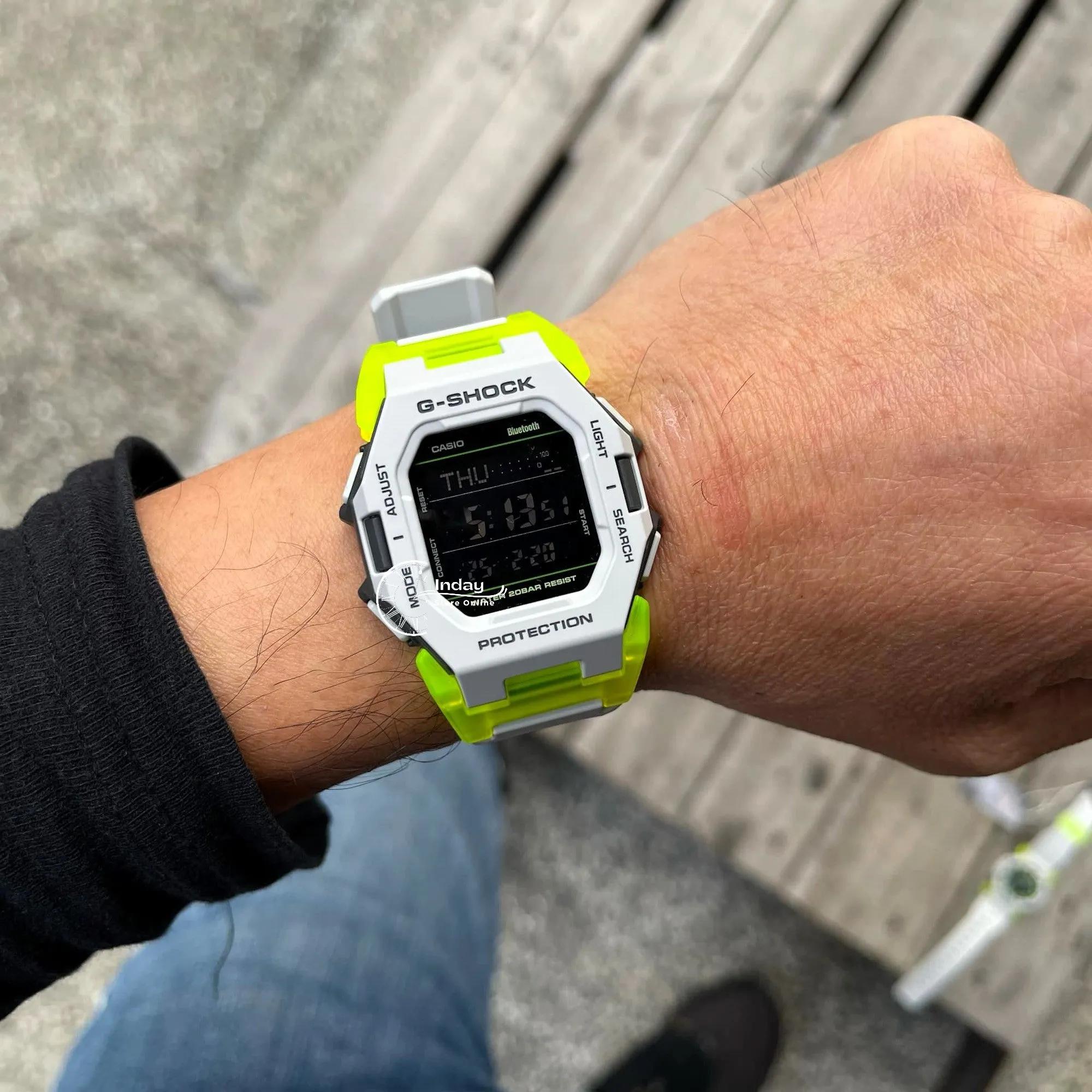 Casio G-Shock Men's Watch GD-B500MW-8 Mineral Glass Resin Band Shock Resistant Mobile Link Bluetooth