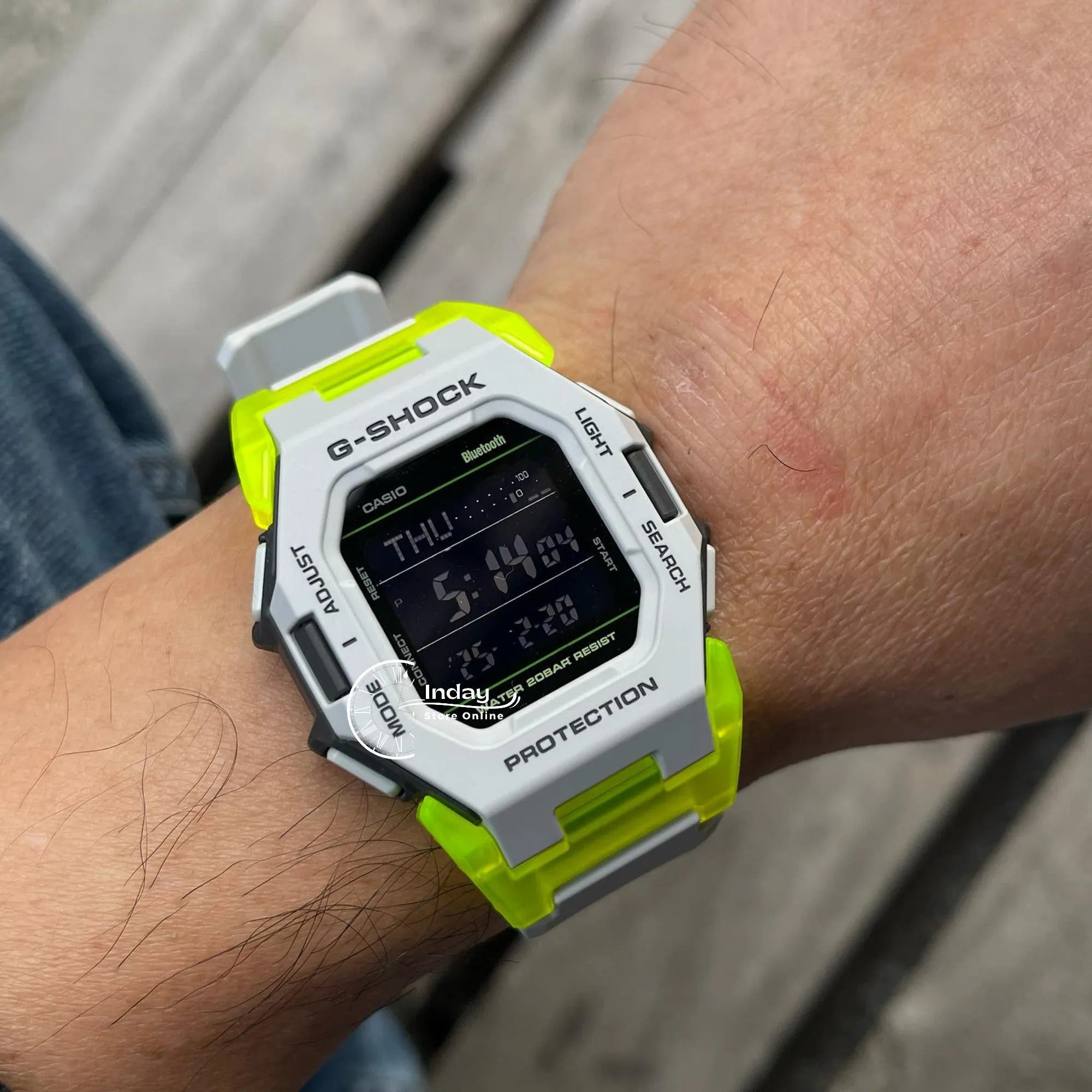 Casio G-Shock Men's Watch GD-B500MW-8 Mineral Glass Resin Band Shock Resistant Mobile Link Bluetooth