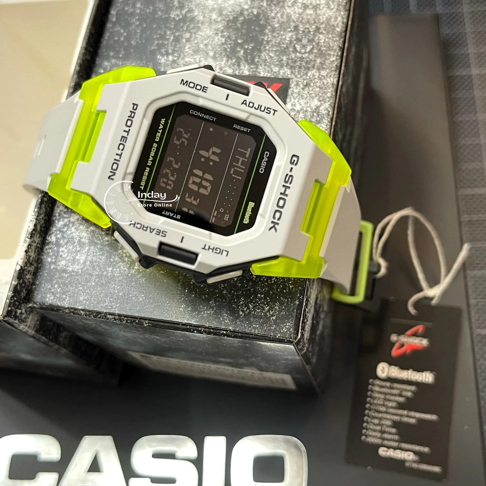 Casio G-Shock Men's Watch GD-B500MW-8 Mineral Glass Resin Band Shock Resistant Mobile Link Bluetooth