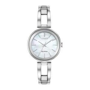 Citizen Axiom Ladies Eco Drive Stainless Steel Mother of Pearl Dial Watch