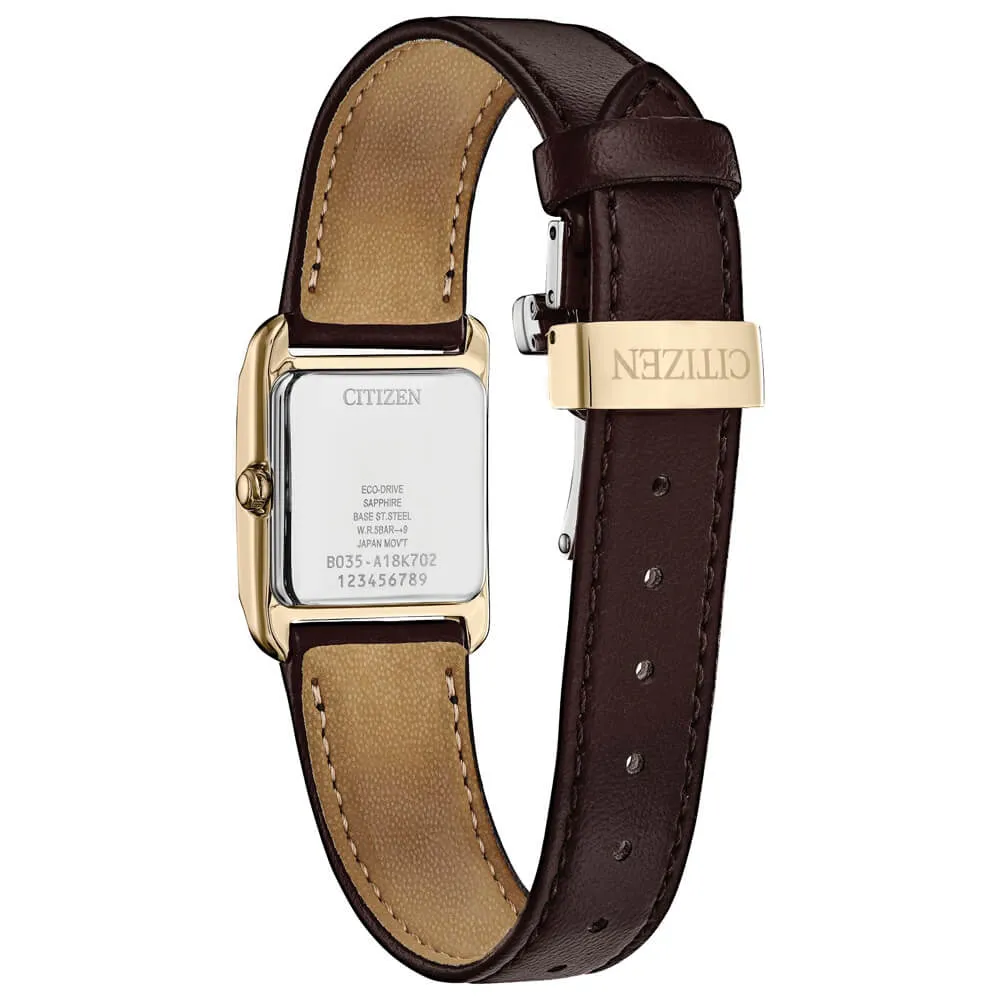 Citizen Bianca Green Dial Rose Gold-Tone Women's Watch EW5593-13X