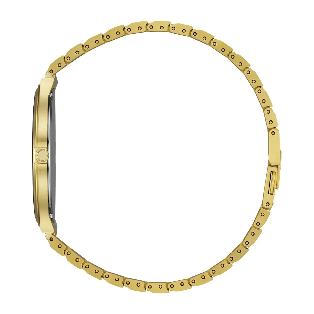 Citizen Stiletto Mens Eco Drive Gold Tone Black Dial Watch