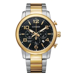 Citizen Two-Tone Black Dial Chronograph Watch AN8054-50E