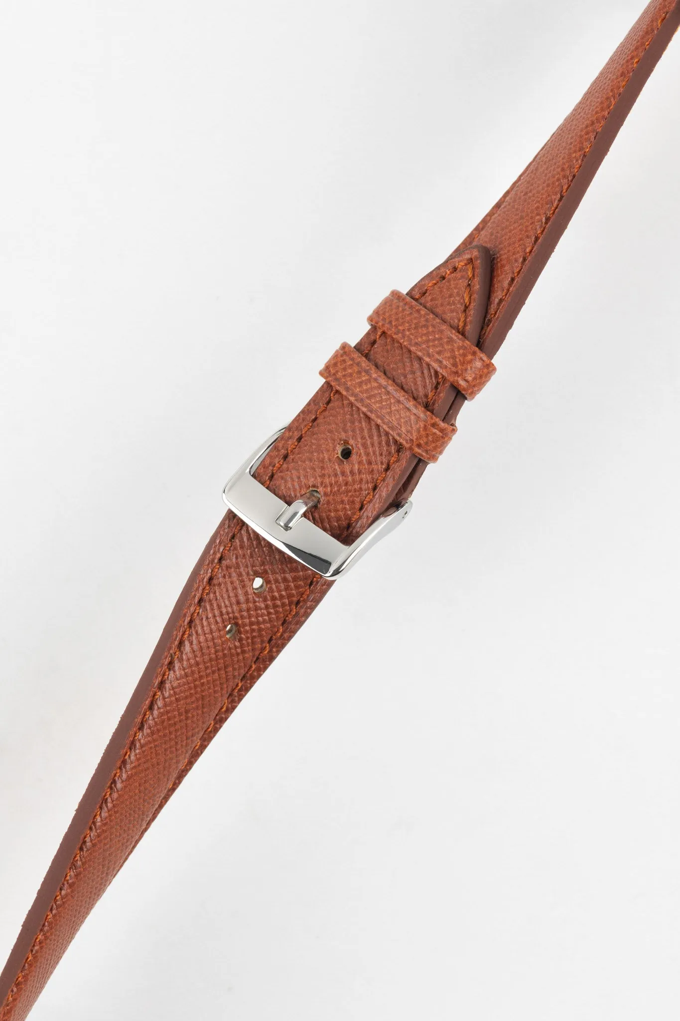 Classic Saffiano Leather Watch Strap in Cognac