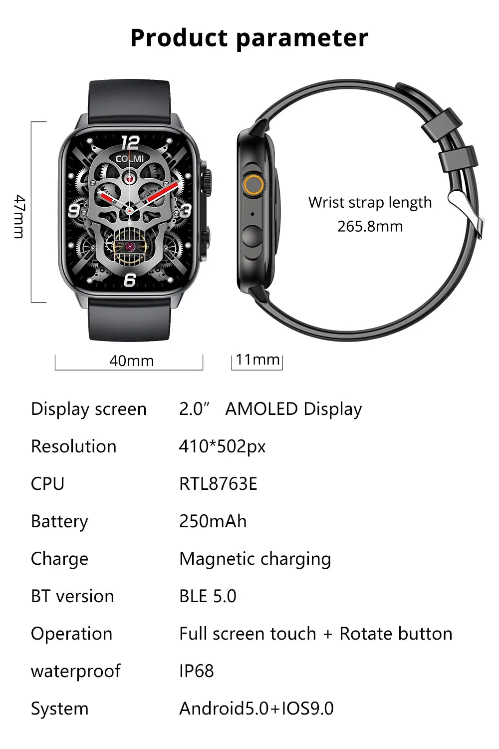 COLMI C81 2.0" AMOLED Smart Fitness Watch