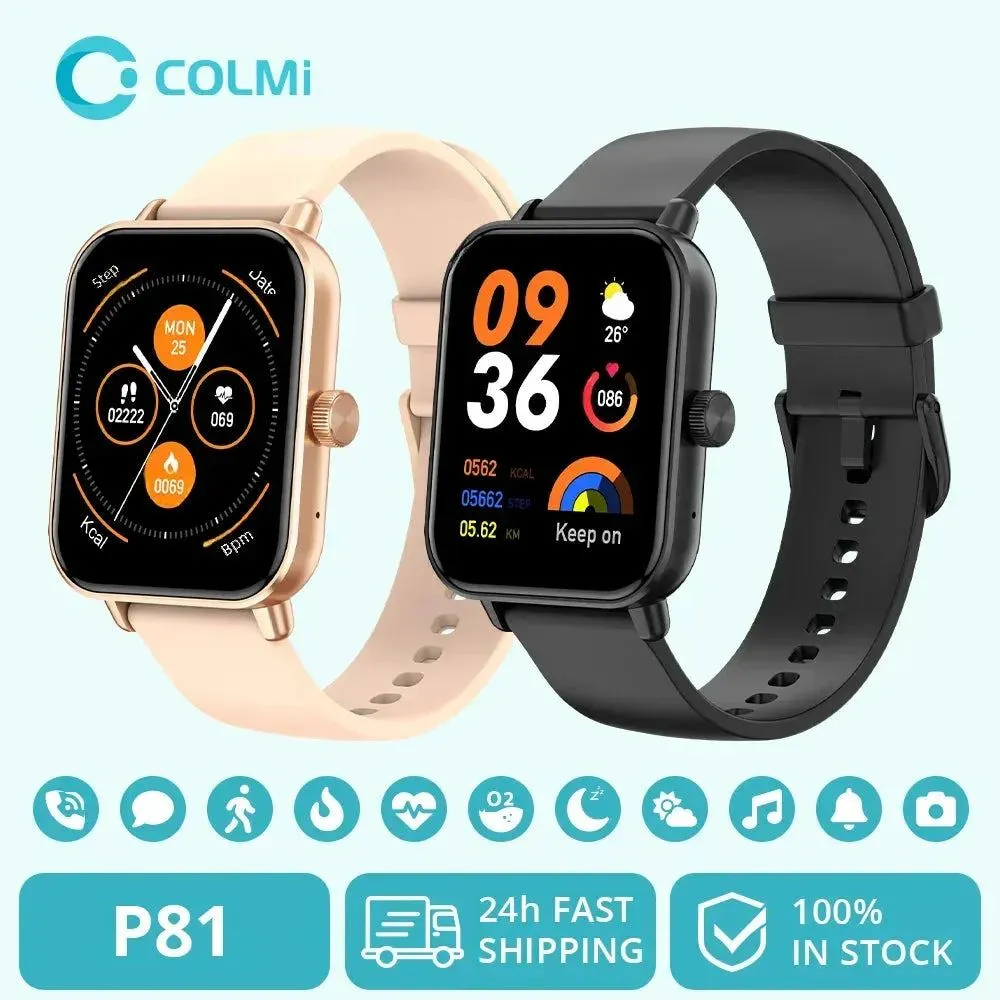 COLMI P81 Voice Calling Smart Watch Ultra 1.9 inch Screen 24H Health Monitor 100  Sports Modes, Bluetooth Smartwatch Men Women
