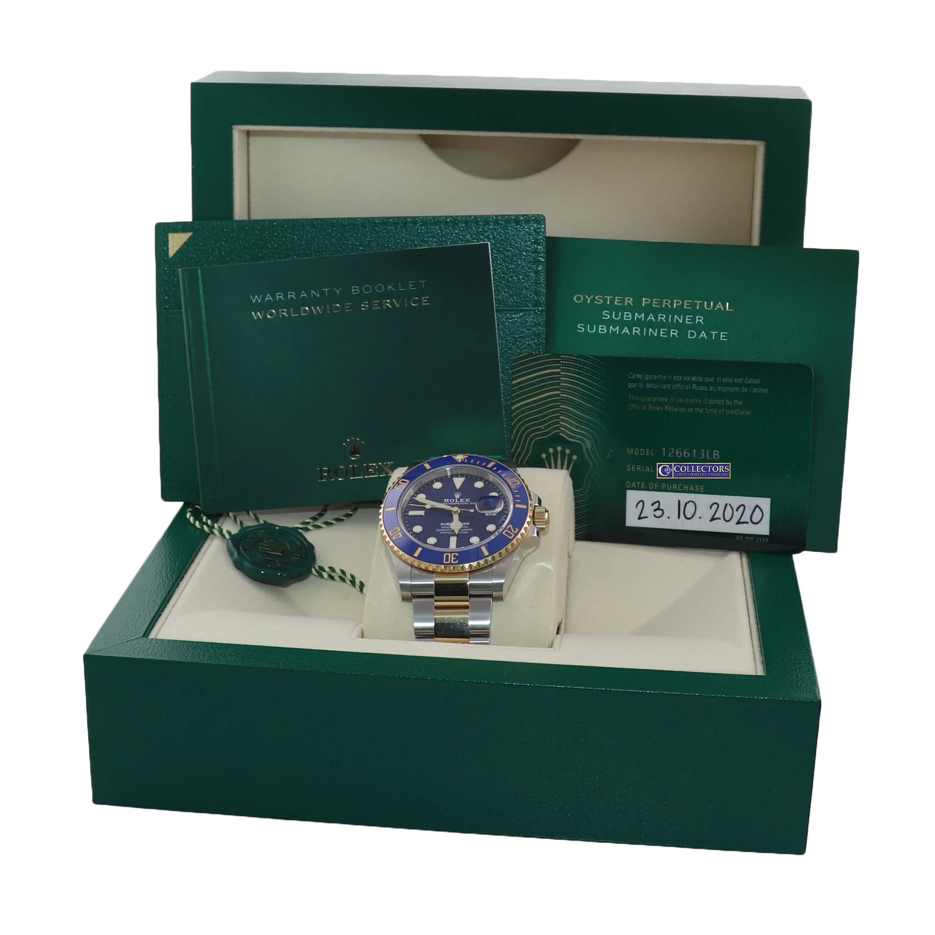 Copy of 2020 NEW Rolex Submariner 41mm Blue Ceramic 126613LB Two Tone Gold Watch