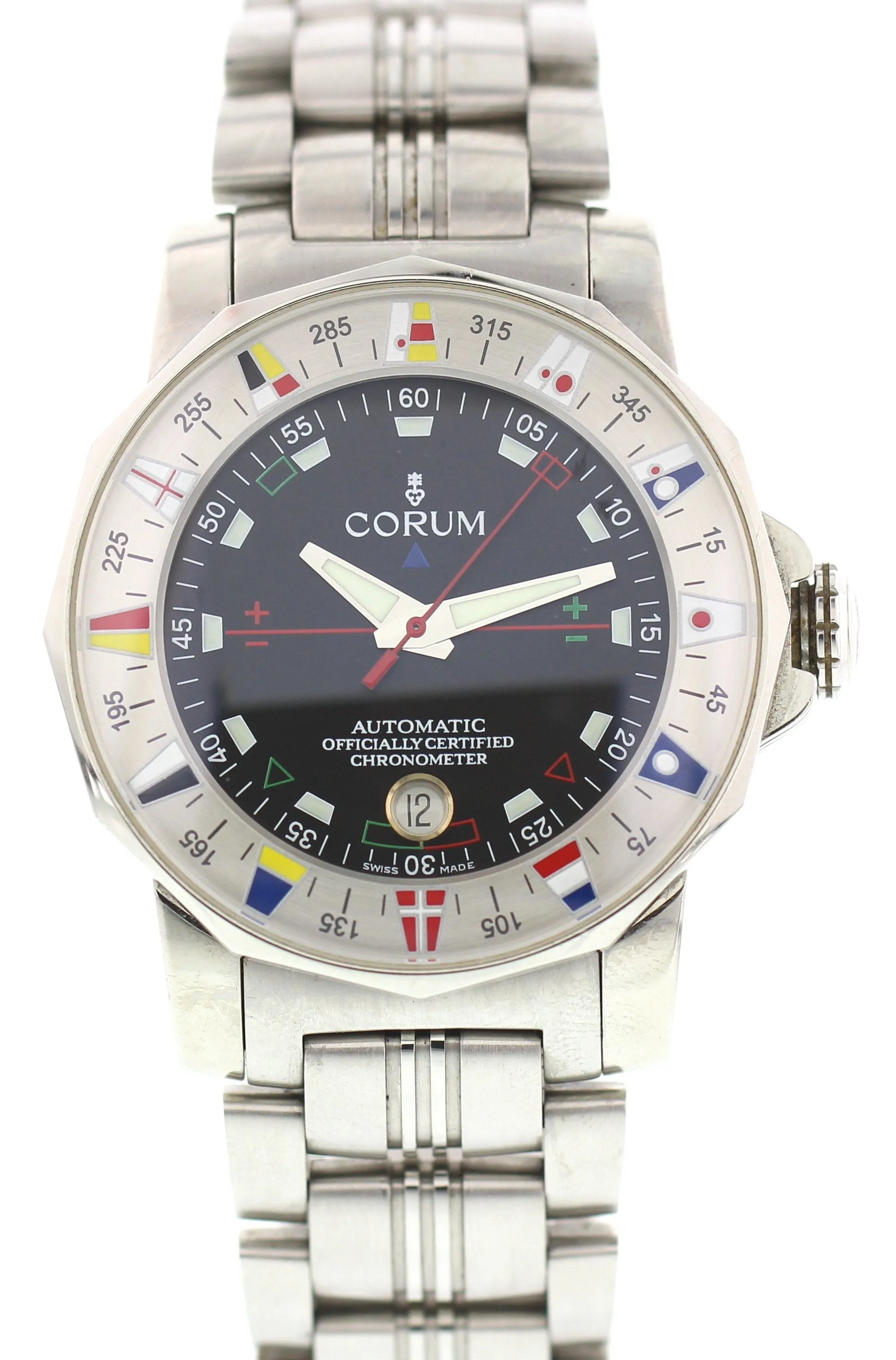 Corum Admiral's Cup Automatic 982.630.20 Stainless Steel W/Box And Papers