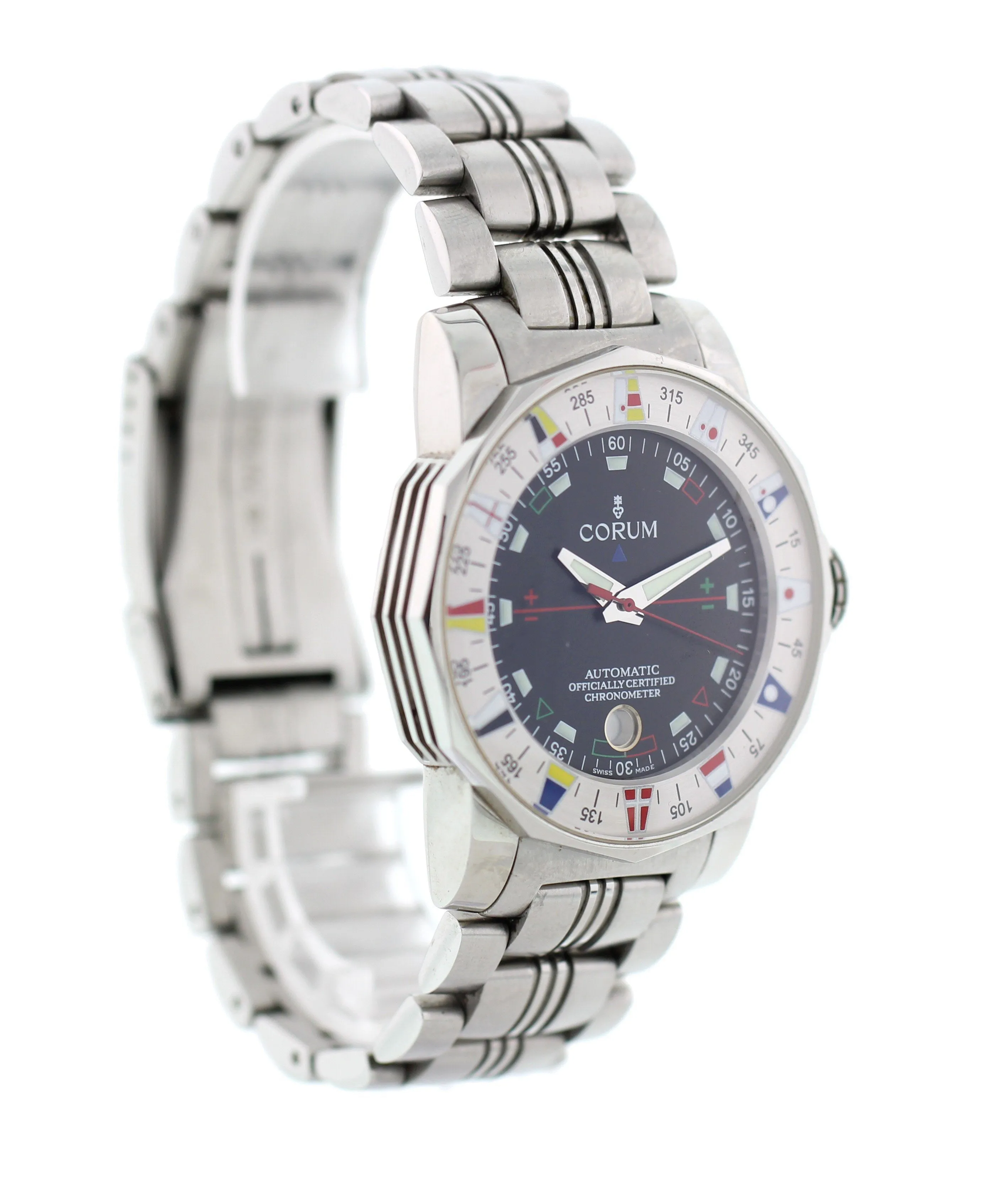 Corum Admiral's Cup Automatic 982.630.20 Stainless Steel W/Box And Papers
