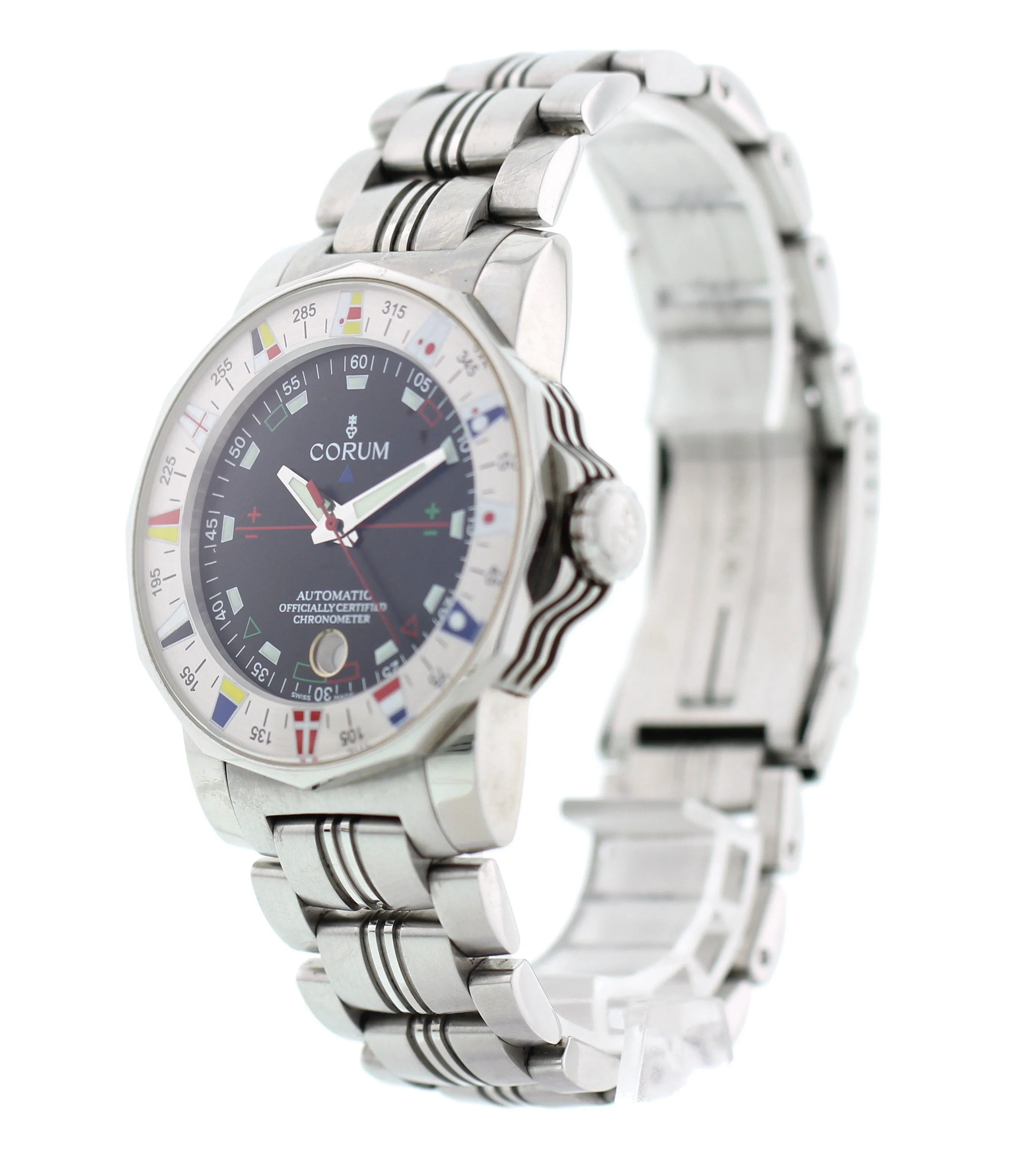 Corum Admiral's Cup Automatic 982.630.20 Stainless Steel W/Box And Papers