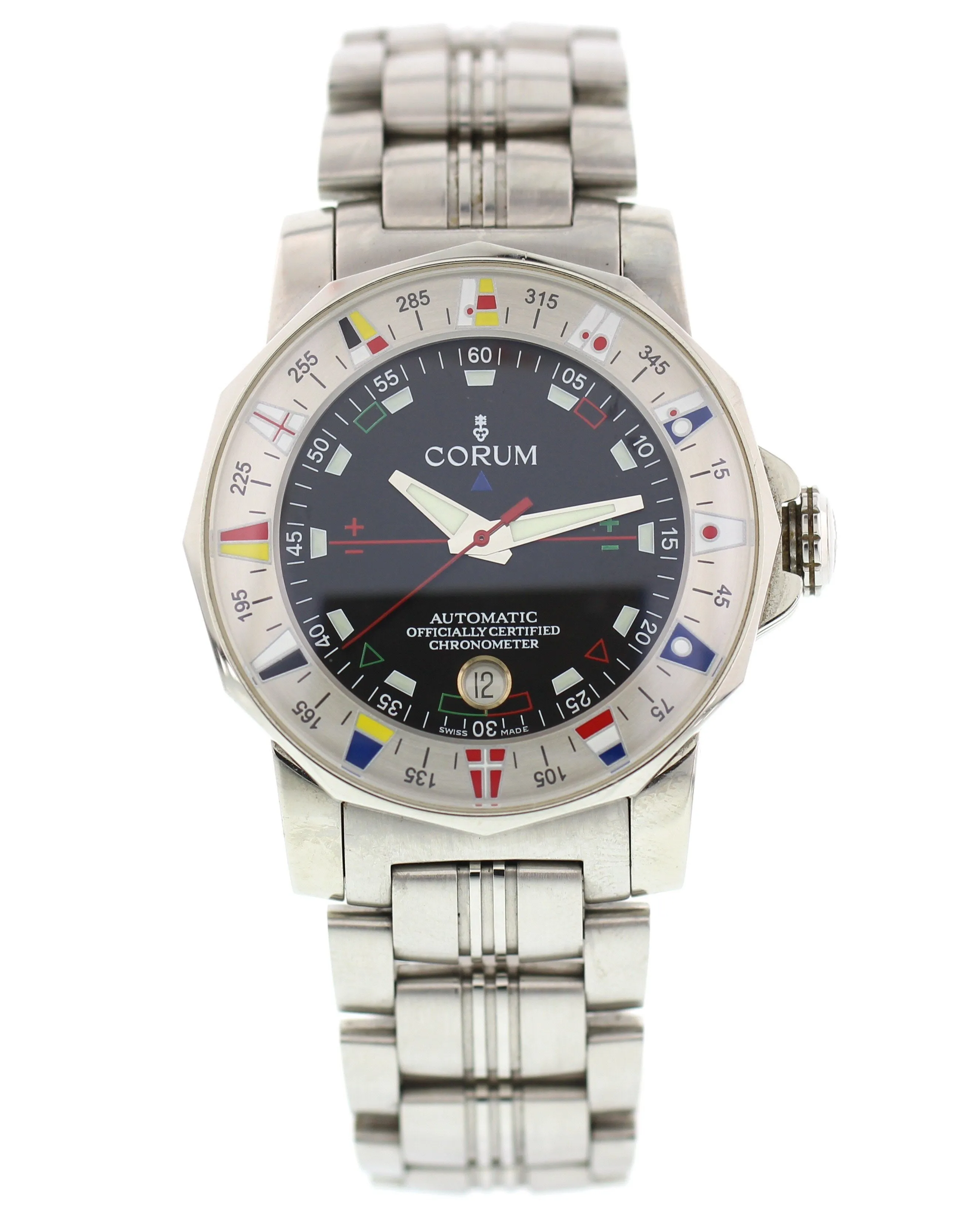 Corum Admiral's Cup Automatic 982.630.20 Stainless Steel W/Box And Papers