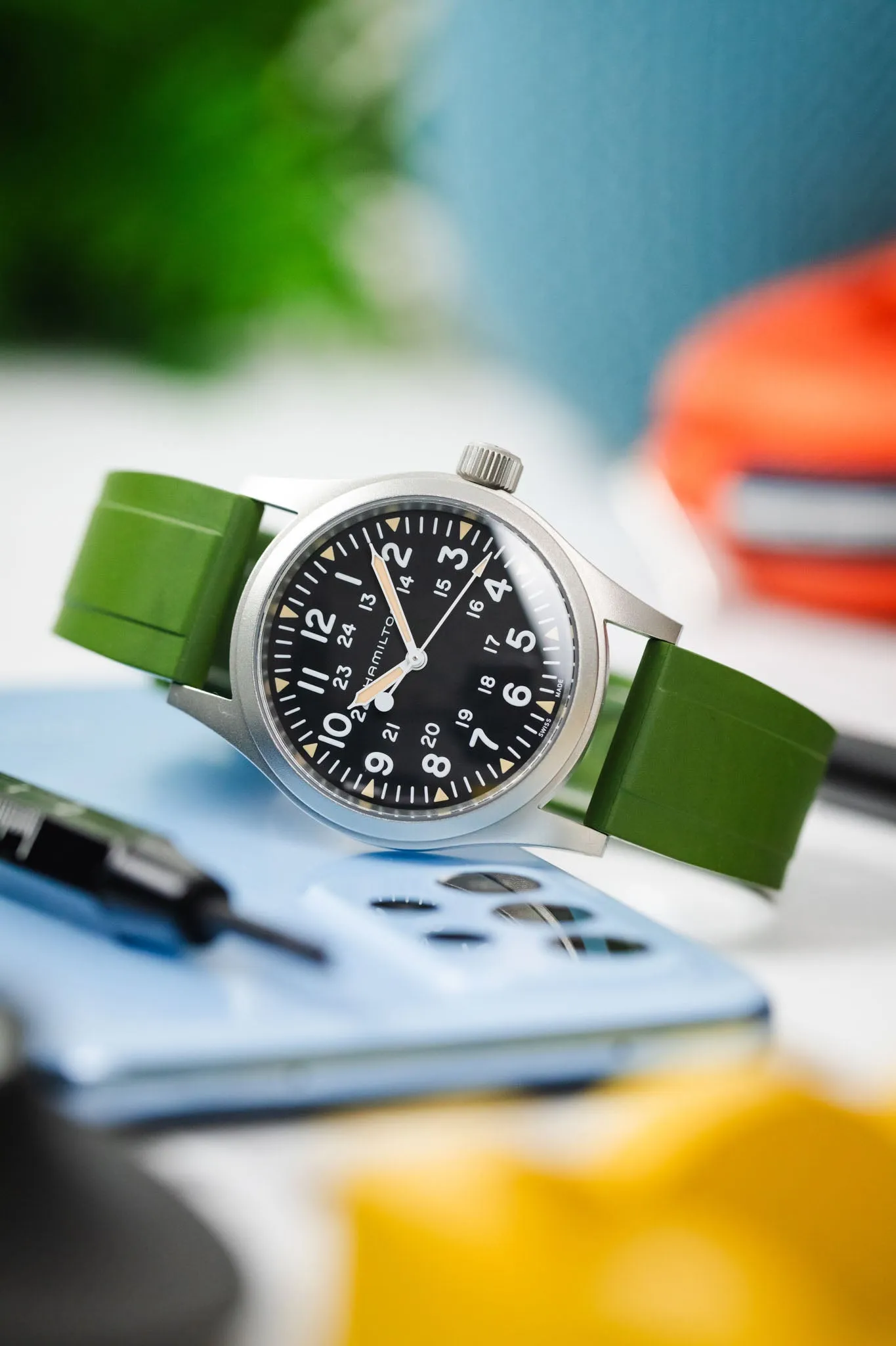 CRAFTER BLUE UX03 Green FKM Rubber Watch Strap