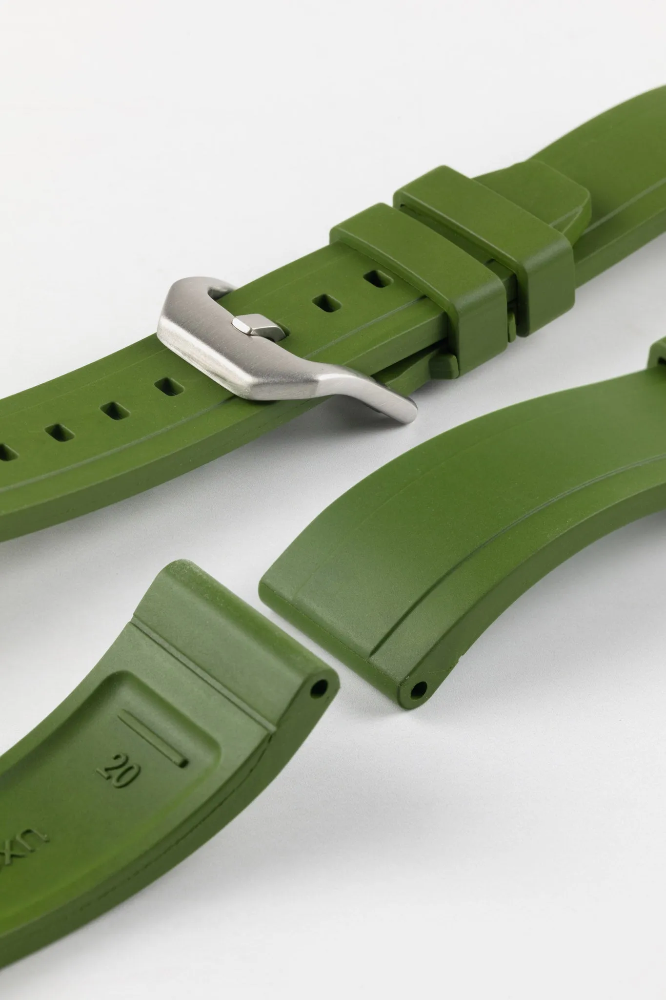 CRAFTER BLUE UX03 Green FKM Rubber Watch Strap