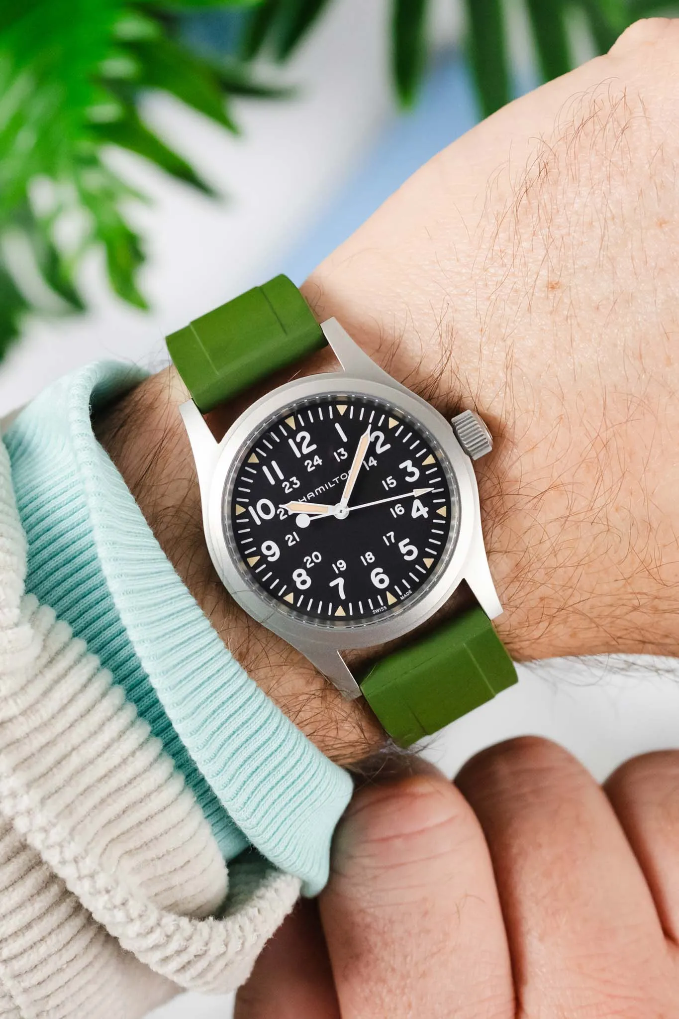CRAFTER BLUE UX03 Green FKM Rubber Watch Strap