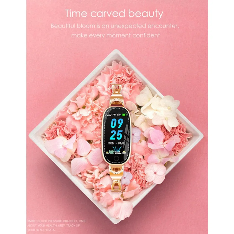 CZJW Fashion Woman Smart watch Fitness Tracker bracelet Smartwatch lady wristband Gift For girl Blood Pressure PK H8 AK16