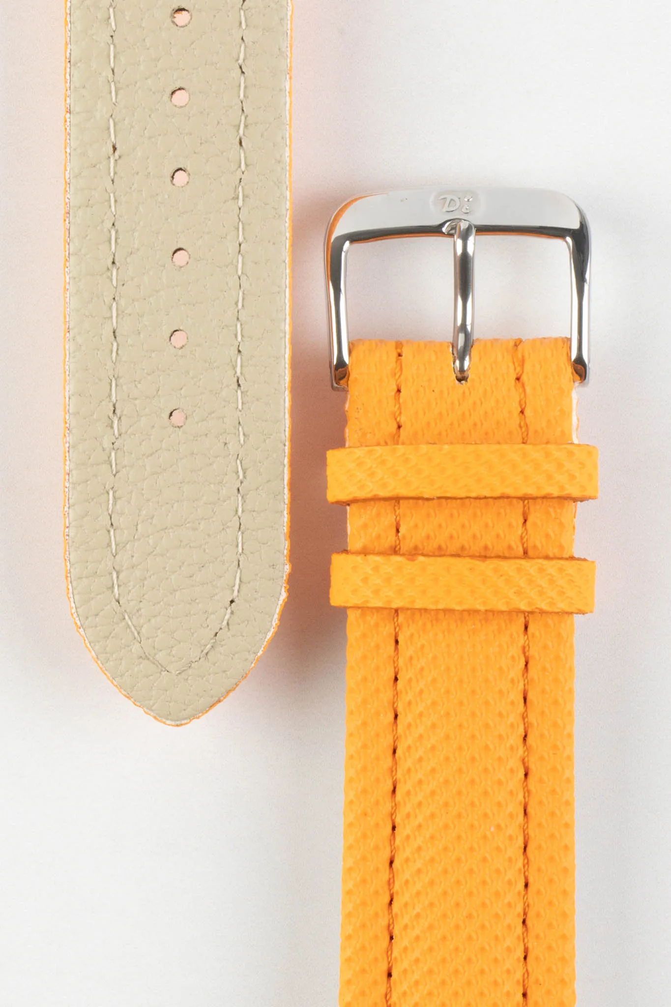 Di-Modell TRAVELLER PU Nylon Waterproof Watch Strap in ORANGE