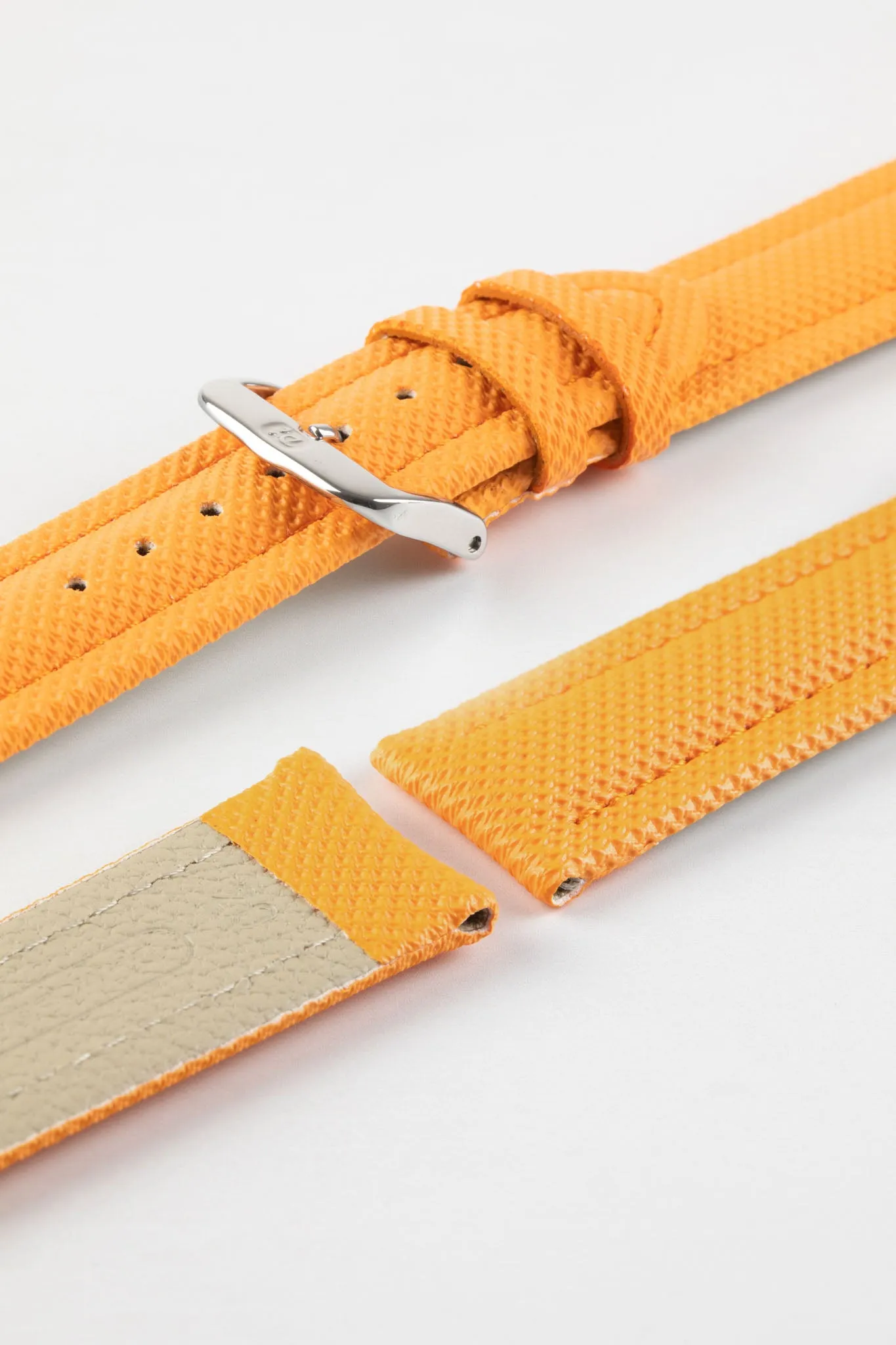 Di-Modell TRAVELLER PU Nylon Waterproof Watch Strap in ORANGE
