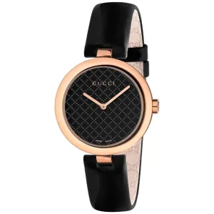 Diamantissima Black Leather Strap Watch 32mm