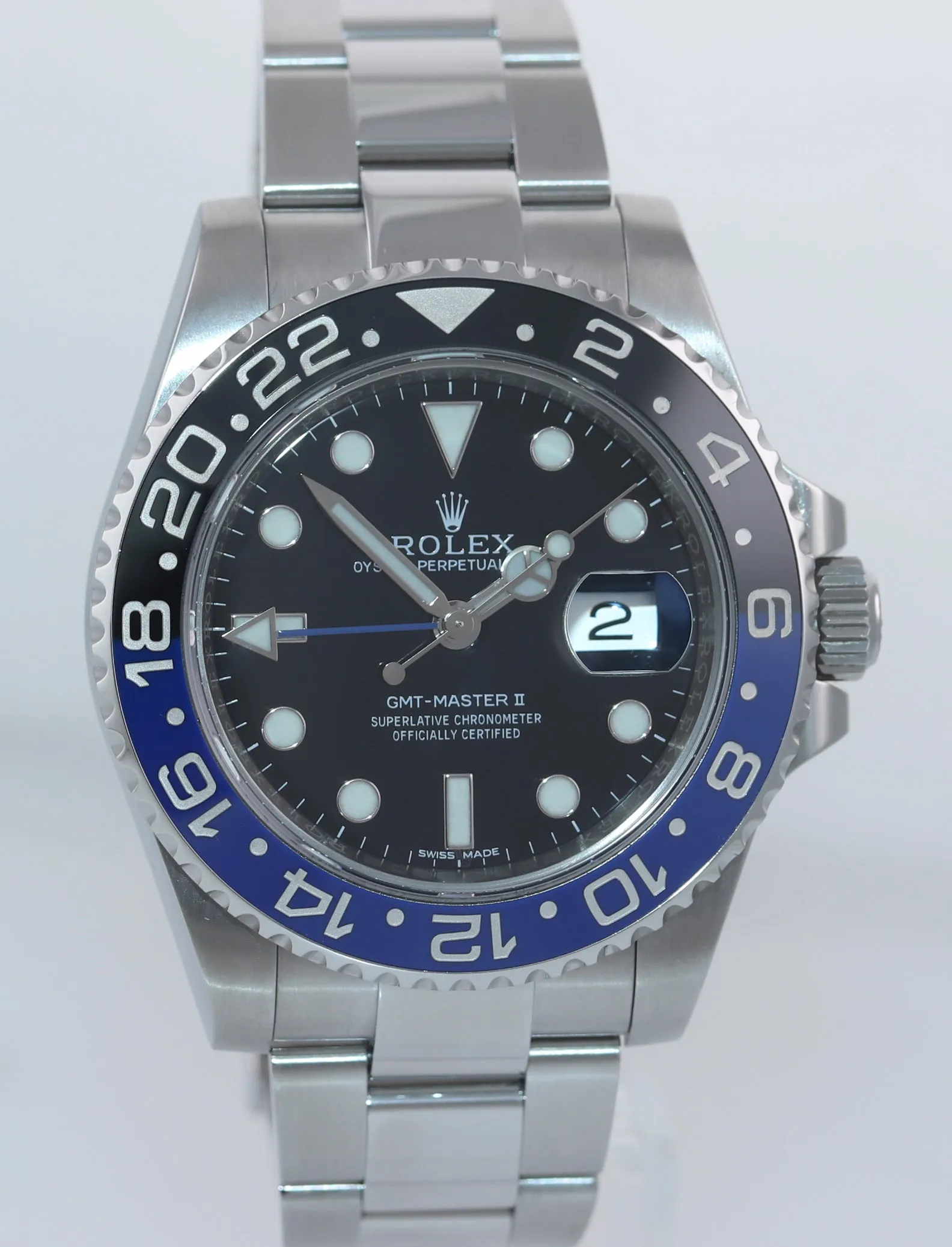 DISCONTINUED Rolex GMT Master II 116710 BLNR Steel Ceramic Batman Blue Watch Box