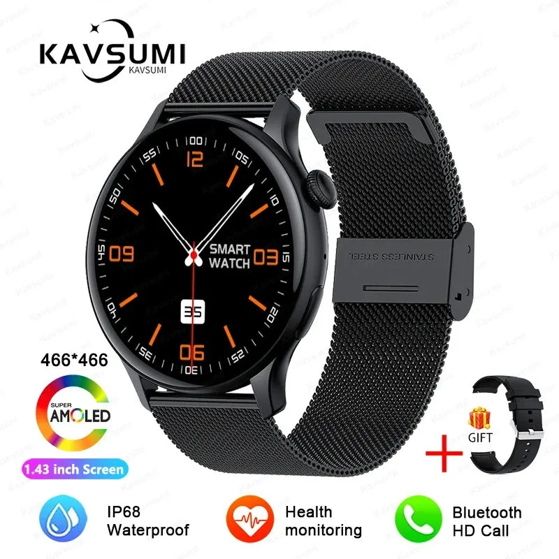 ELEGANCE LuxeFit Women Smartwatch 466*466 AMOLED 1.43" HD Screen Always Display Time Bluetooth Call IP67 Waterproof Sports Smart Watch