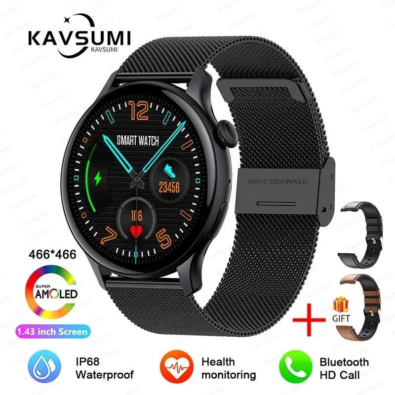 ELEGANCE LuxeFit Women Smartwatch 466*466 AMOLED 1.43" HD Screen Always Display Time Bluetooth Call IP67 Waterproof Sports Smart Watch