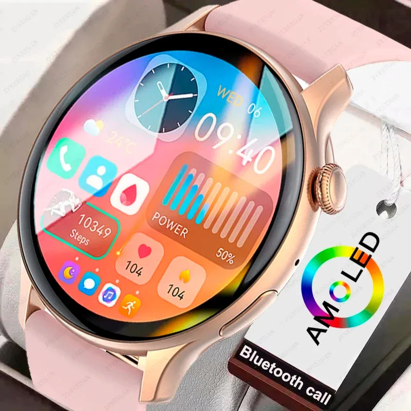 ELEGANCE LuxeFit Women Smartwatch 466*466 AMOLED 1.43" HD Screen Always Display Time Bluetooth Call IP67 Waterproof Sports Smart Watch