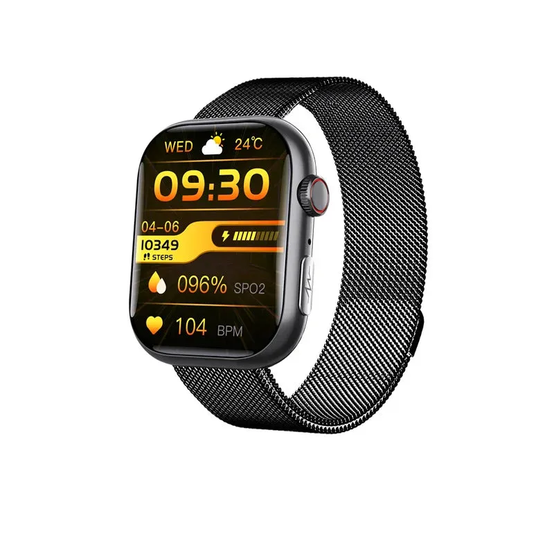 F100 Smart Watch Bluetooth Call 2.1inch Large Screen ECG HRV 24 Hrs Heart Rate Health Monitor SOS Men Women Smartwatch