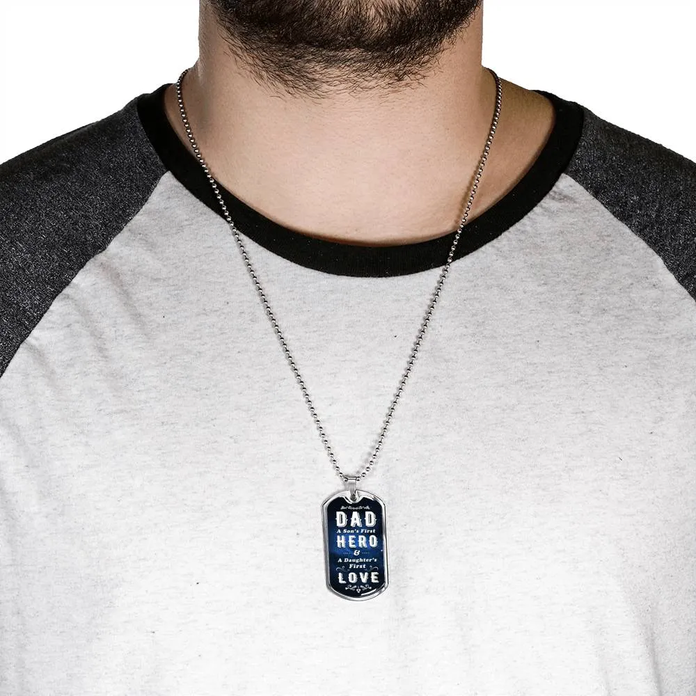 FATHER'S DAY LUXURY DOG TAG NECKLACE