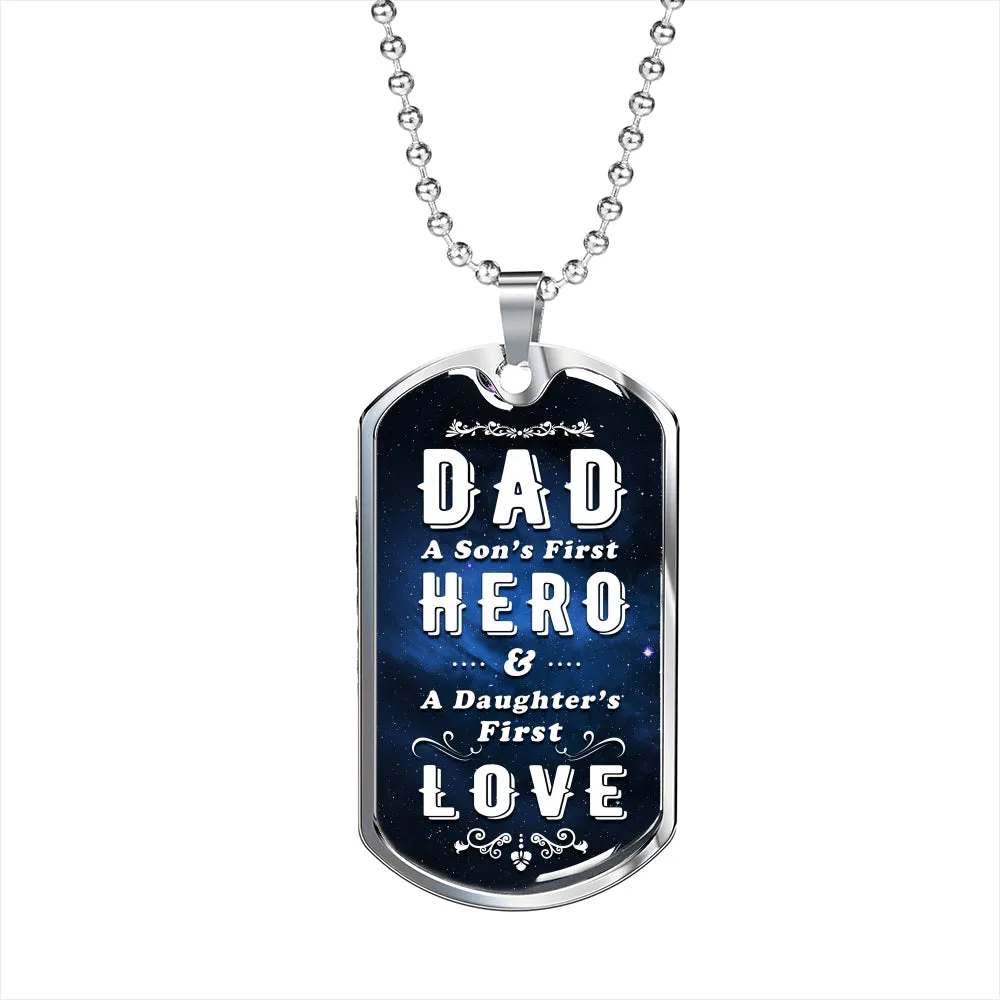 FATHER'S DAY LUXURY DOG TAG NECKLACE