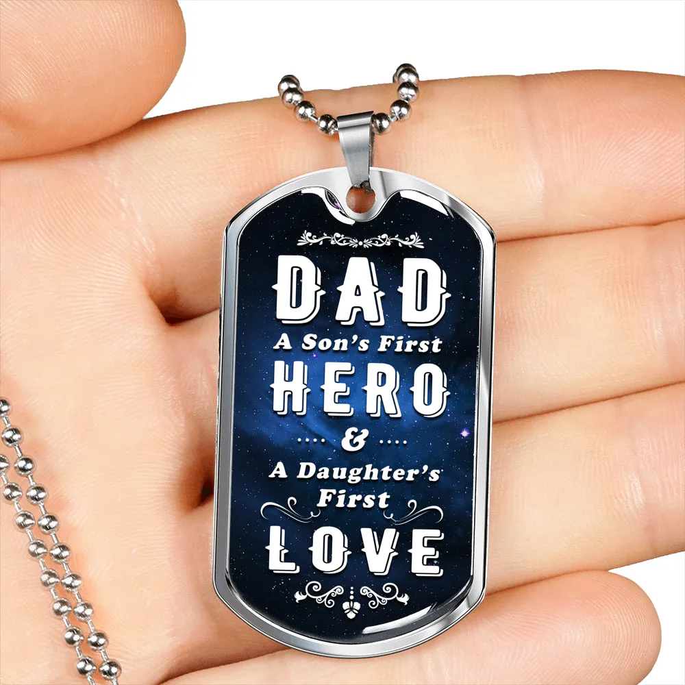 FATHER'S DAY LUXURY DOG TAG NECKLACE