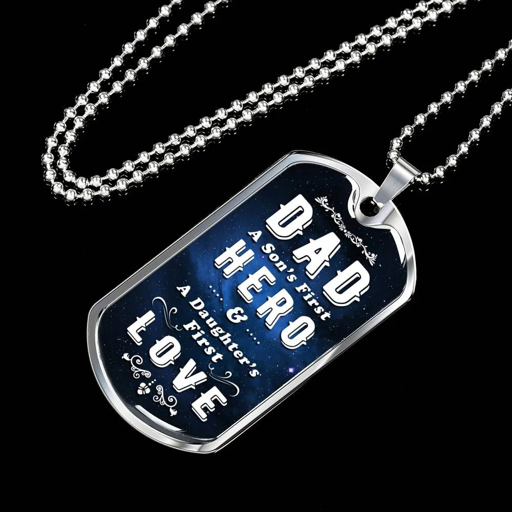 FATHER'S DAY LUXURY DOG TAG NECKLACE