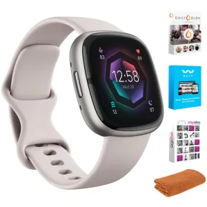 Fitbit Sense 2 Advanced Health & Fitness Smartwatch, Sleep Tools   Fitness Bundle