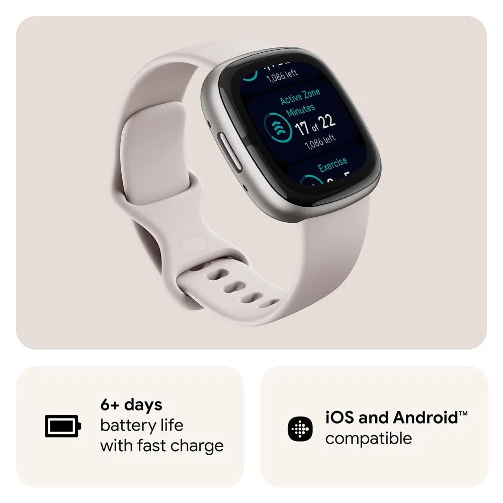 Fitbit Sense 2 Advanced Health & Fitness Smartwatch, Sleep Tools   Fitness Bundle