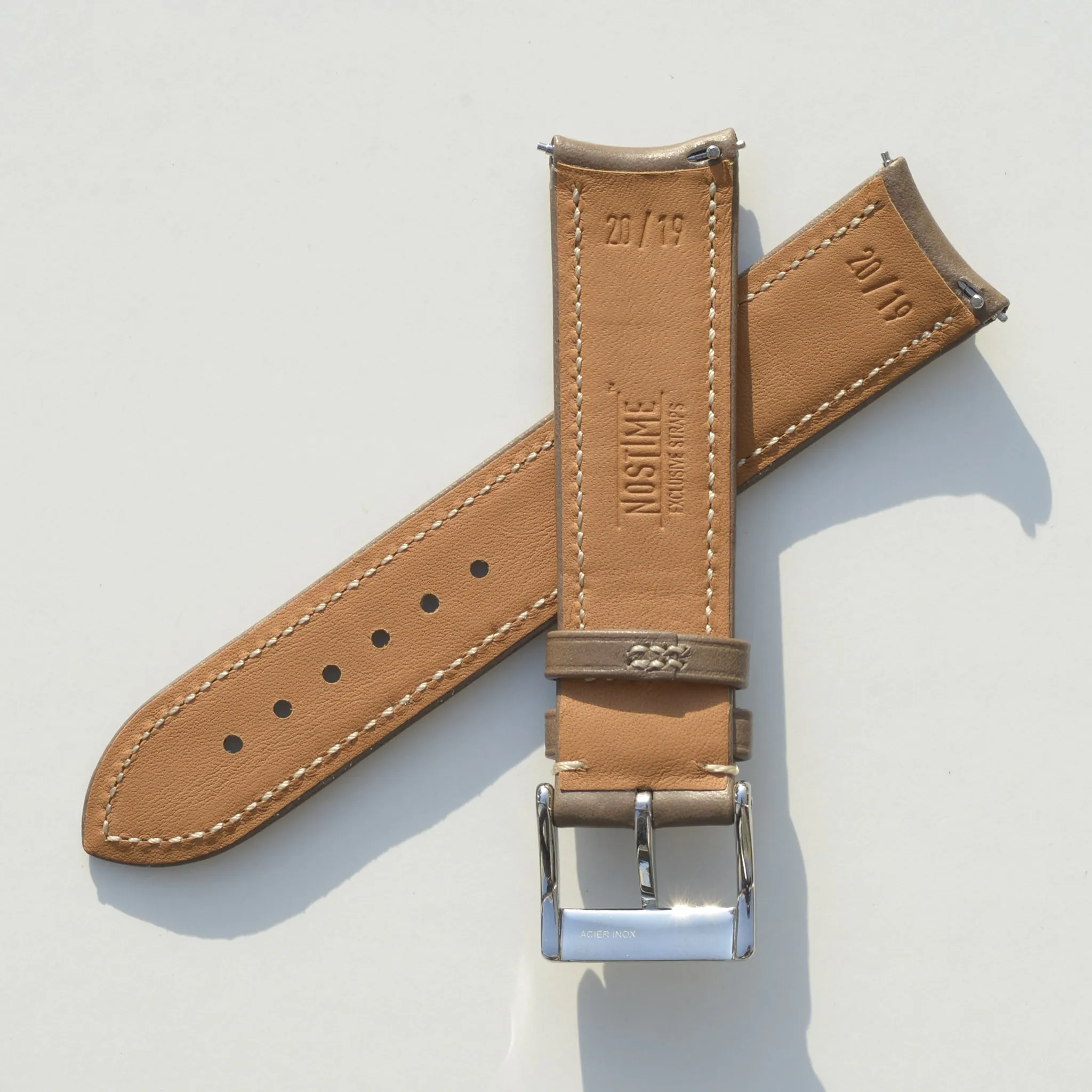 For F.P.JOURNE TAUPE BUTTERO ITALIAN CALF STRAP