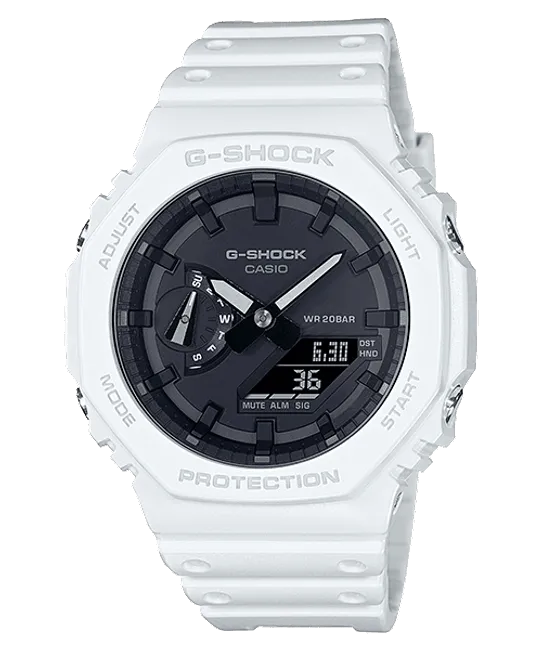 G-Shock Analog Digital White Resin Strap Men's Watch GA2100-7A