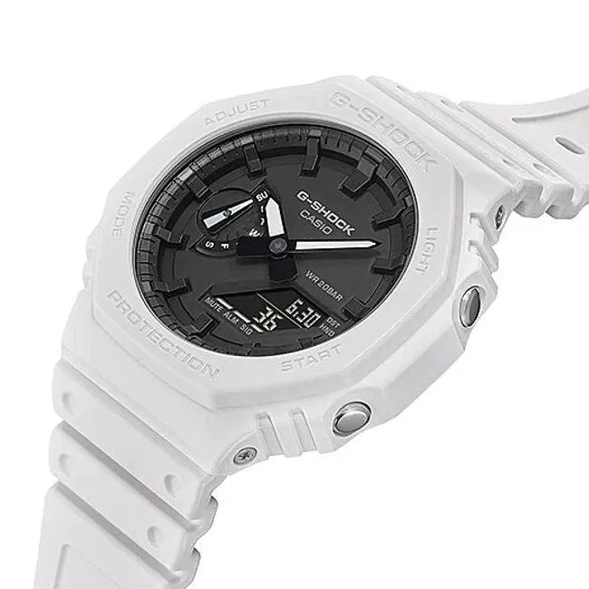 G-Shock Analog Digital White Resin Strap Men's Watch GA2100-7A
