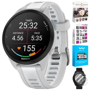 Garmin 010-02863-31 Forerunner 165 Music Smart Sport Watch w/ Fitness Bundle