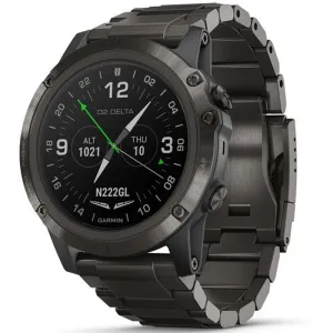 Garmin D2 Delta PX GPS Pilot Smartwatch with Pulse Ox Sensor, Titanium Band