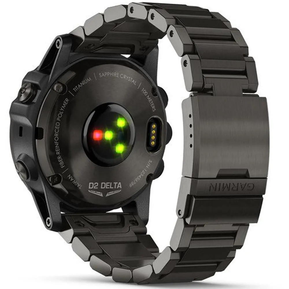 Garmin D2 Delta PX GPS Pilot Smartwatch with Pulse Ox Sensor, Titanium Band